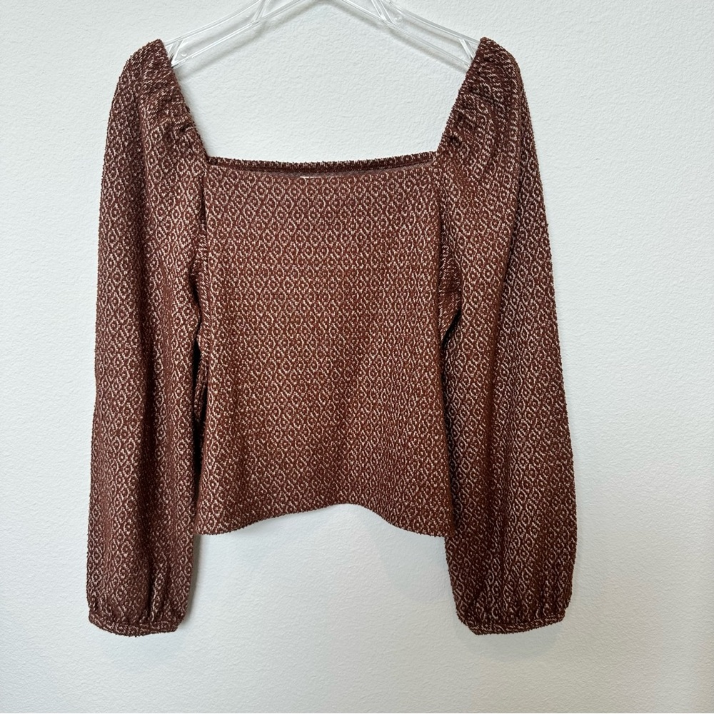 Madewell Brown Patterned Blouse - image 2